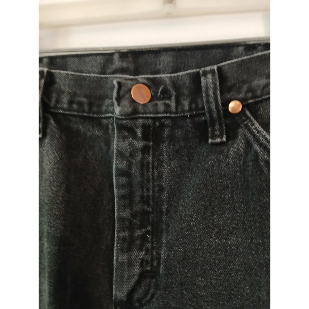 Wrangler Cowboy Cut Jeans Mens 31x30 Faded Black Denim Straight Leg